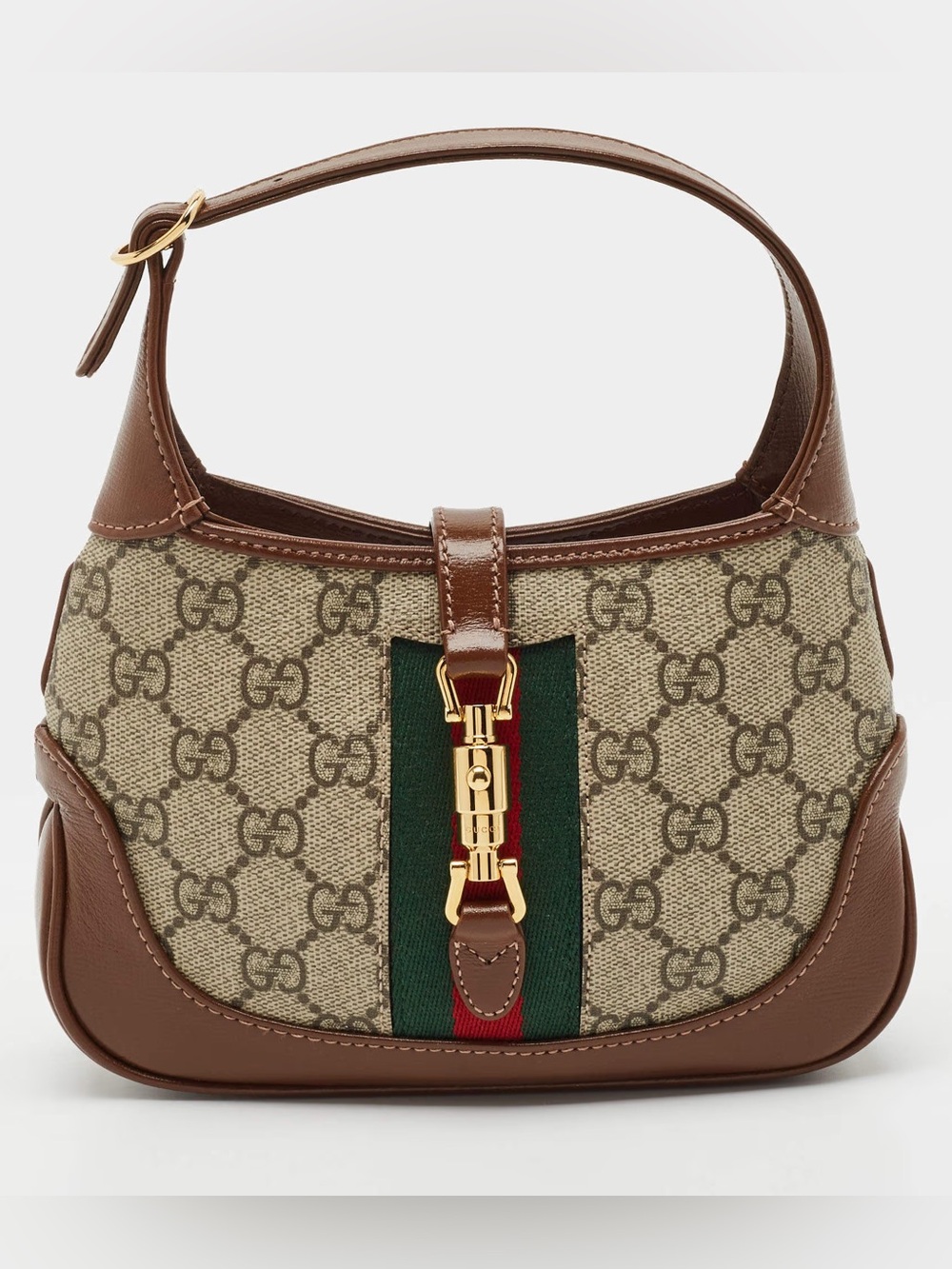 Gucci Jackie 1961 Mini Shoulder Bag Beige Brown - 100% authentic - Picture 9 of 11